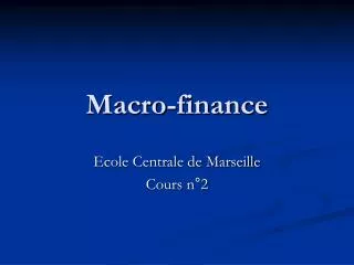 Macro-finance