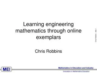 Learning engineering mathematics through online exemplars