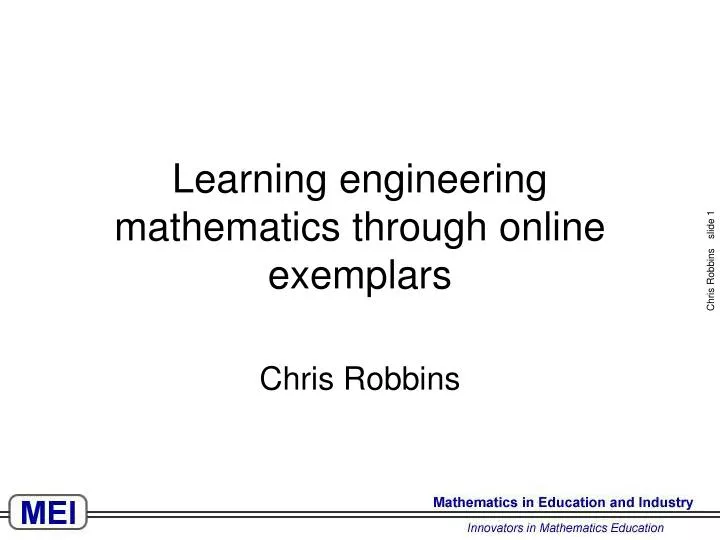 learning engineering mathematics through online exemplars