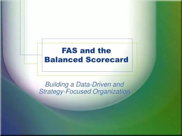 fas and the balanced scorecard