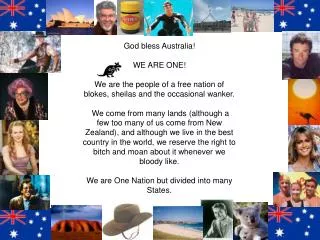 God bless Australia! WE ARE ONE!