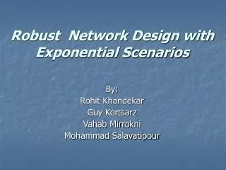 Robust Network Design with Exponential Scenarios