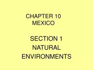 CHAPTER 10 MEXICO