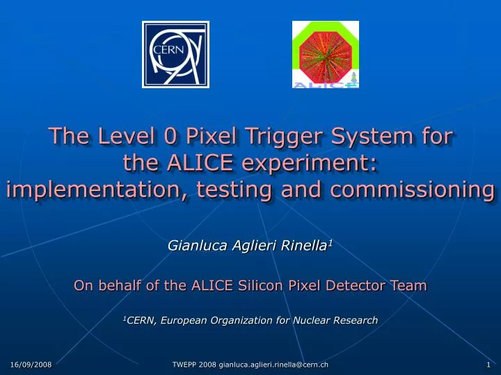 the level 0 pixel trigger system for the alice experiment implementation testing and commissioning