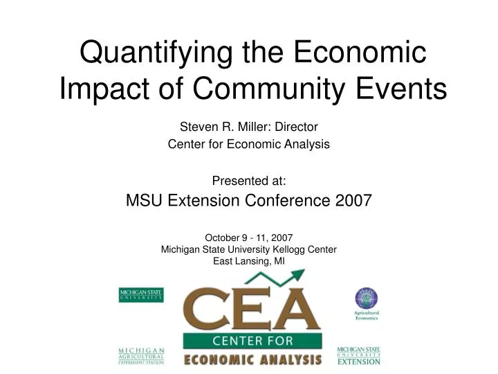 quantifying the economic impact of community events