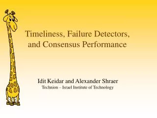 Timeliness, Failure Detectors, and Consensus Performance