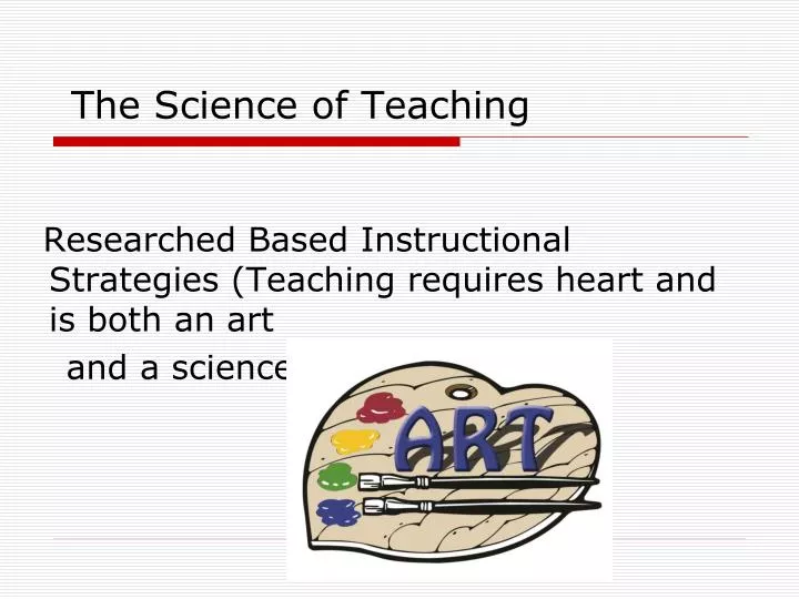 the science of teaching