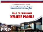 PHILIPPINE NATIONAL POLICE Integrated Transformation Program Performance Governance System - slide 1