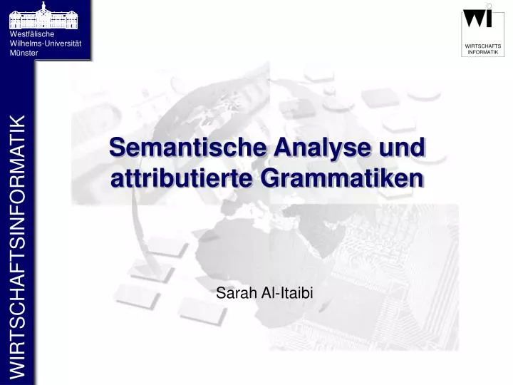 semantische analyse und attributierte grammatiken