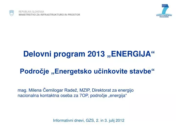 delovni program 2013 energija