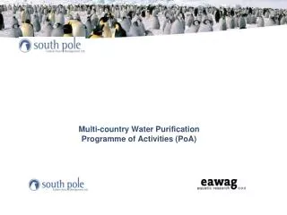 Multi-country Water Purification Programme of Activities (PoA )