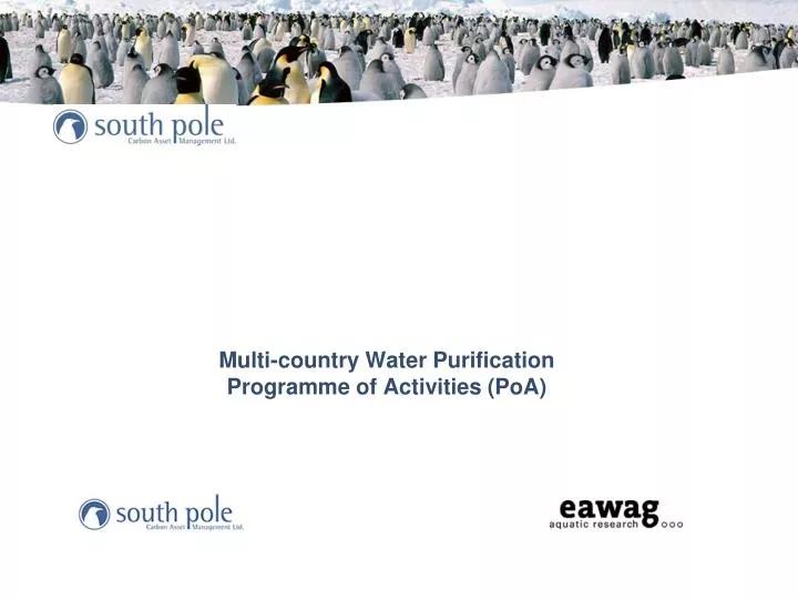 multi country water purification programme of activities poa