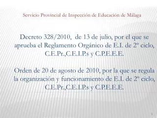 Servicio Provincial de Inspección de Educación de Málaga
