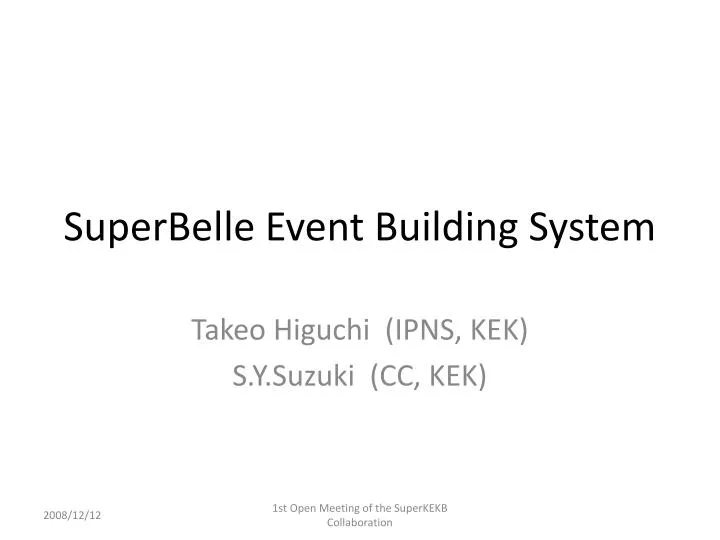 superbelle event building system