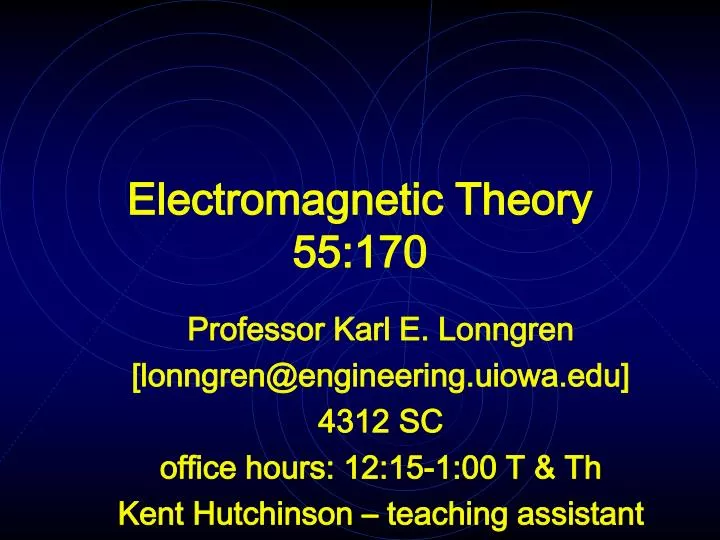 electromagnetic theory 55 170