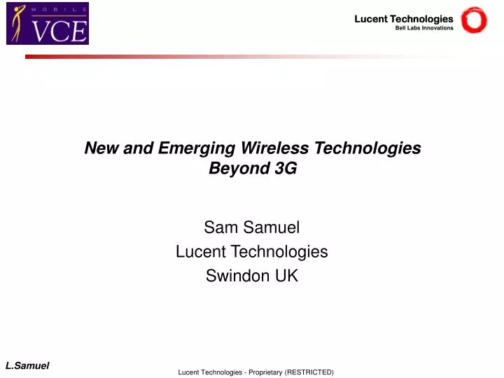 new and emerging wireless technologies beyond 3g