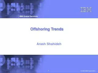Offshoring Trends