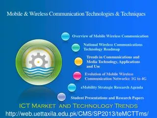 Mobile &amp; Wireless Communication Technologies &amp; Techniques