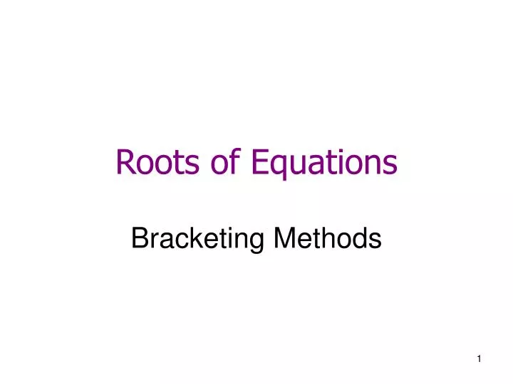 roots of equations