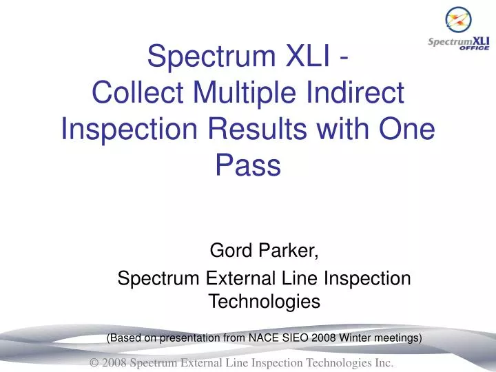 spectrum xli collect multiple indirect inspection results with one pass