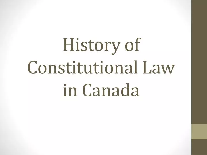 history of constitutional law in canada