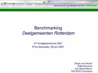 Benchmarking Deelgemeenten Rotterdam