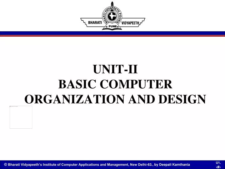 unit ii basic computer organization and design