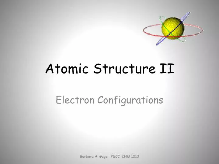 atomic structure ii