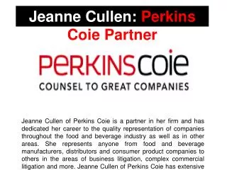 Jeanne Cullen: Perkins Coie Partner