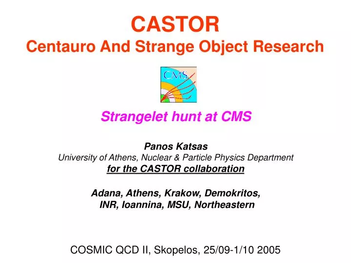 castor centauro and strange object research