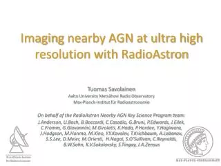 Imagin g nearby AGN at ultra high resolution with RadioAstron