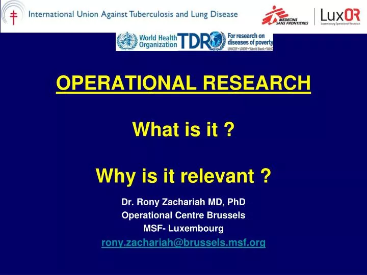 operational research what is it why is it relevant