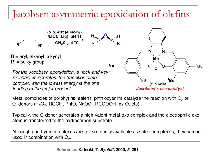 jacobsen asymmetric epoxidation of olefins