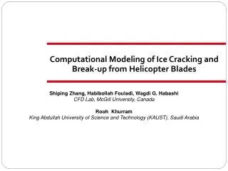 Computational Modeling of Ice Cracking and Break-up from Helicopter Blades