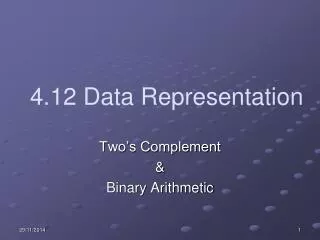 4.12 Data Representation