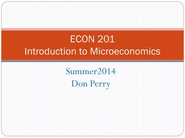 econ 201 introduction to microeconomics