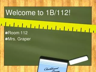 Welcome to 1B/112!