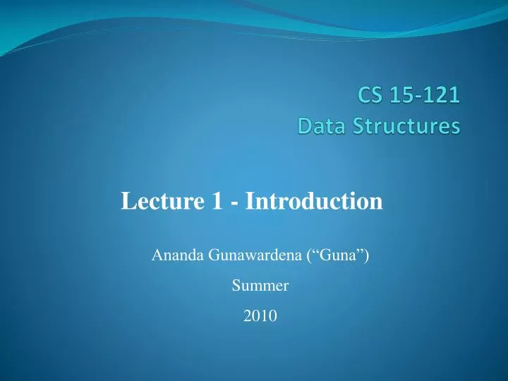 cs 15 121 data structures