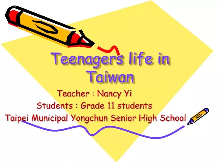 teenagers life in taiwan