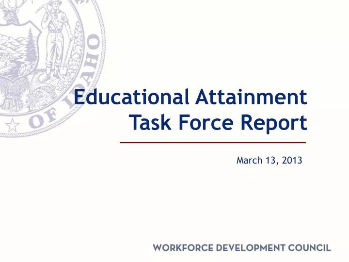 educational attainment task force report