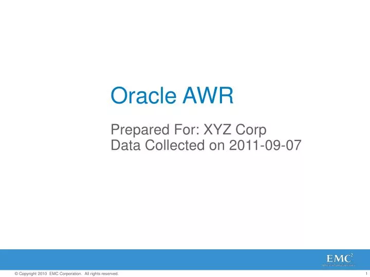 PPT - Oracle AWR PowerPoint Presentation, free download - ID:7013514