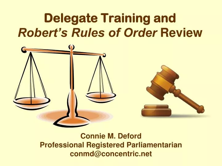 delegate training and robert s rules of order review