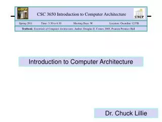 CSC 3650 Introduction to Computer Architecture