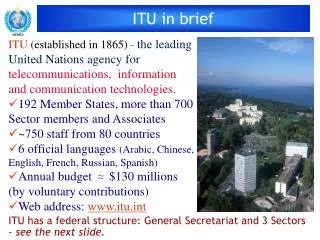 ITU in brief