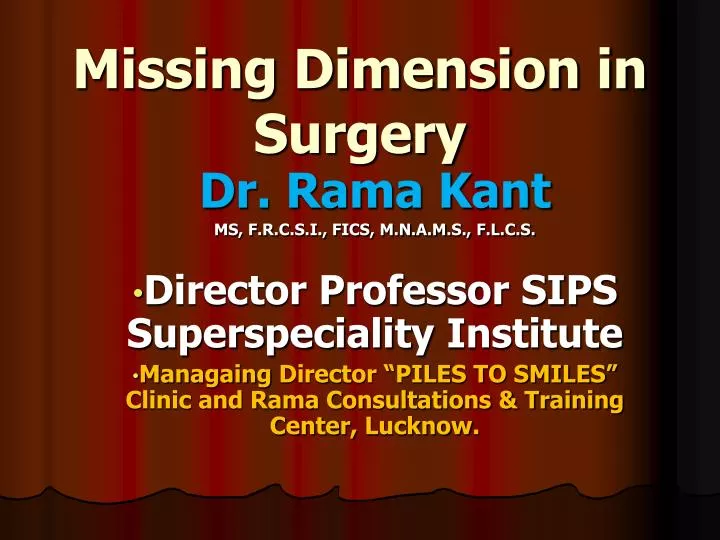 missing dimension in surgery