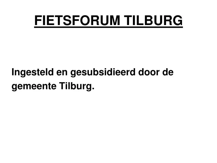 fietsforum tilburg