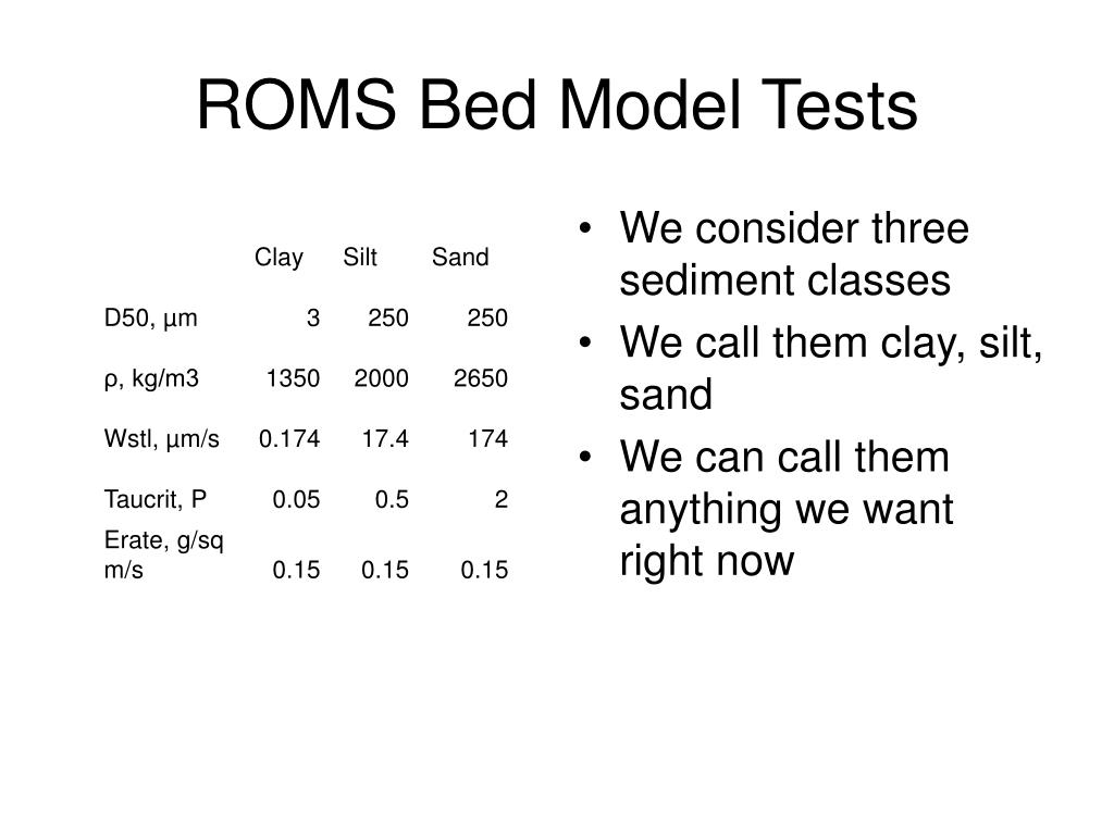 PPT - ROMS Bed Model Tests PowerPoint Presentation, free download - ID ...