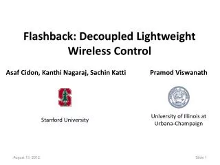Flashback: Decoupled Lightweight Wireless Control