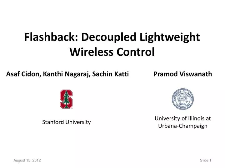 flashback decoupled lightweight wireless control