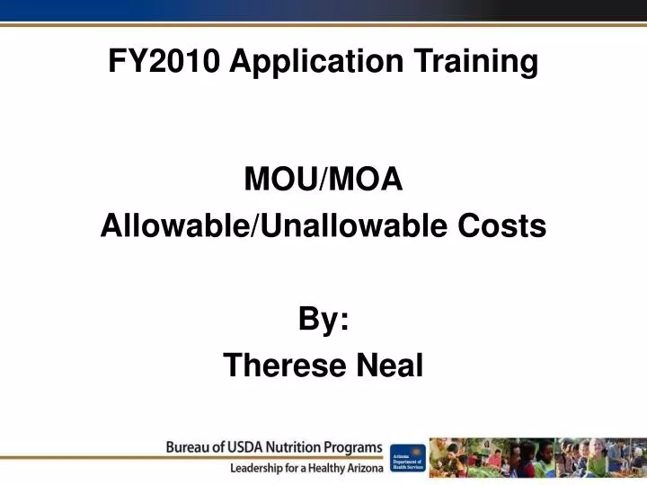 fy2010 application training